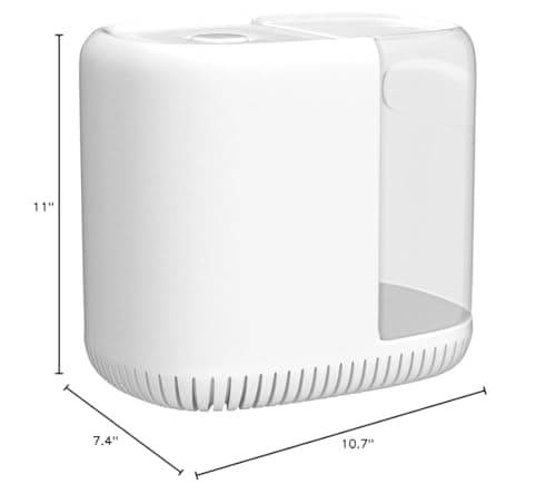 Canopy Bedside Evaporative Humidifier - 36 HR Run Time, 2.5L Capacity - No Mist - Help Alleviate Symptoms of Allergies, Flu, Cold, Dry Skin Includes Humidifier, Unwind Aroma, Filter - White 8