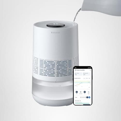 BLUEAIR Premium Smart Humidifier for Large Rooms, Bedrooms, Better Sleep with Evaporative Invisible Mist Tech, Auto Humidify, Easy Top Fill, Smart Control with App, Touchscreen, 3.5L Tank for 48 hours 10