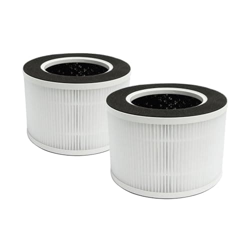 PUREBURG Replacement Filters Compatible with TREDY TD-1500 & TD-1500BM Air Purifier,2-Pack H13 HEPA Activated Carbon 2-in-1 4-Stage Filtration