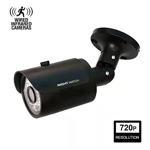 Night Watch Security 1 Pack Analog HD 720p Wired Bullet Camera (Black, Camera Only, Compatible with Night Owl DVRs Certified) 6