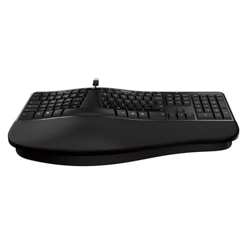 Incase Ergonomic Keyboard – Designed by Microsoft – Refined Ergonomic Design, Built-in Shortcuts Keys, Layered Palm Rest for Elevated Wrist Support, Integrated Number Pad – Black 6