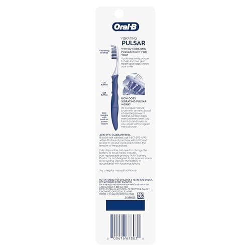 Oral-B Pro-Health Pulsar Battery Toothbrush, Soft, Blue , 2 Count (Pack of 1) 9
