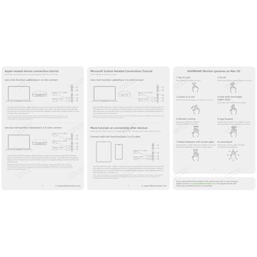 EHOMEWEI Dual Screen Portable Monitor 16"×2 FHD X1 Foldable Laptop Screen Extender, 1920×1200 60Hz 100% sRGB, USB-C HDMI for MacBook Windows PC iPhone Switch PS5 9