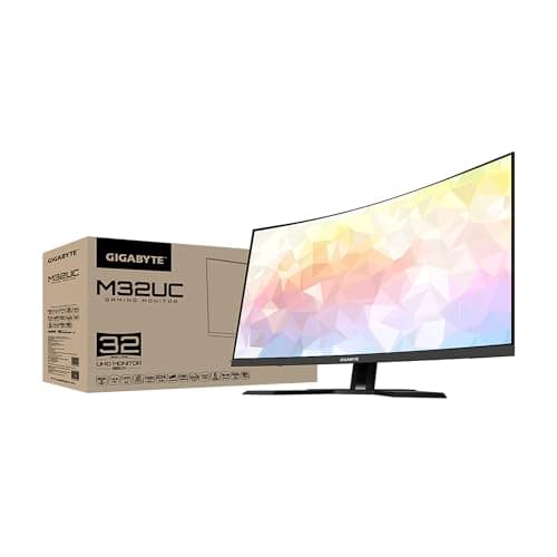 GIGABYTE M32UC 32" 144Hz (160Hz OC) 4K UHD Curved Gaming Monitor, SS VA, 3840x2160 Display, 1ms Response Time (MPRT), 1x DisplayPort 1.4, 2X HDMI 2.1, 1x USB Type-C, 4X USB 3.2 7