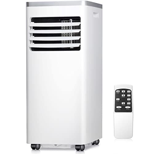 ZAFRO 10,000 BTU Portable Air Conditioners Cools up to 450 Sq.ft, Portable AC Built-in Cool, Dehumidifier, Fan Modes, Room Air Conditioner with Remote Control/Installation Kits, White