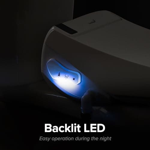 SmartBidet® SB-3000 Electric Smart Bidet Toilet Seat for Elongated Toilets with Remote Control with Screen, Unlimited & On Demand Warm Water 6