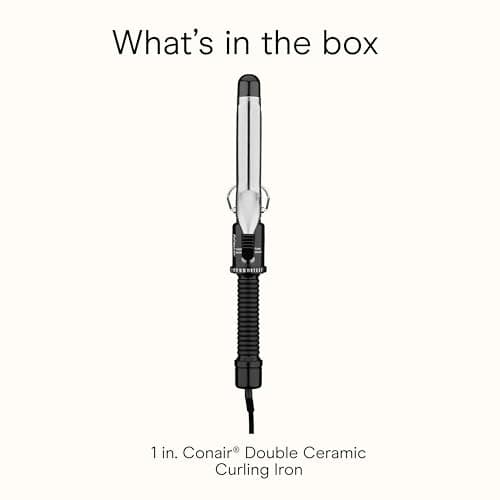 Conair Instant Heat 1-Inch Curling Iron, 1-Inch Barrel Produces Classic Curls, Hair Curler for Short, Medium, and Long Hair, 25 Heat Setting Hair Curling Iron, Black 8