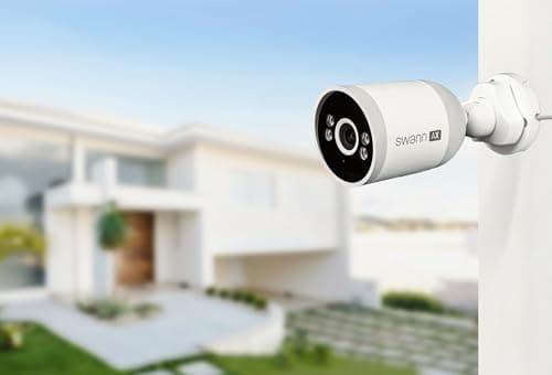 Swann AdvancedX Wired 4K Security Camera PoE Outdoor Bullet, Color Night Vision, Smart AI Video Analytics/Alerts, Advanced Motion Detection 5