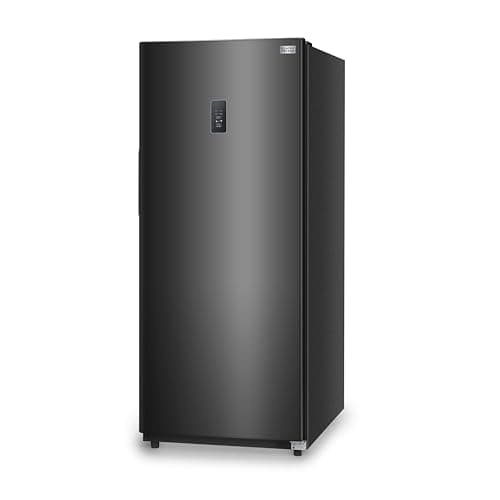 BLACK+DECKER 17 Cu. Ft. Convertible Freezer Refrigerator, Upright Freezer with Glass Shelves, ENERGY STAR rated, Frost Free, BUC1700XB, Black