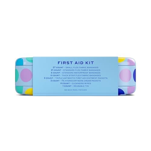 Welly First Aid Kit - FSA Eligible - Adhesive Bandages in Flexible Fabric and Waterproof, Single Use Ointments (Triple Antibiotic, Cleansing Wipes and Hydrocortisone) - 70 Count 6