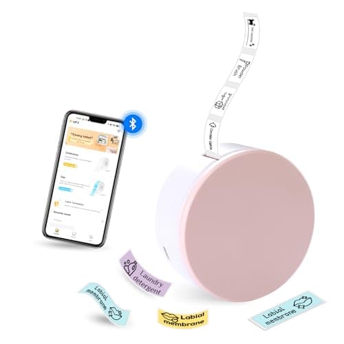 Label Maker Bluetooth - Mini Label Printer HP3, Mini Label Maker Machine with Tape Waterproof for Kitchen Storage, Home Edit Label, Tags