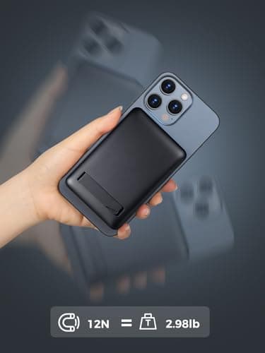 for Magsafe Portable Charger,10000mAh Wireless Magnetic Power Bank with Stand,PD 20W Fast Charging Battery Pack Hiking/Camping/Travel Essential Phone Charger for iphone 17/Air/16/15/14/13/12 Series 6