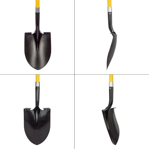 VNIMTI Heavy Duty Gardening Shovel, 56 Inch Round Blade with Fiberglass Handle (Yellow) 8