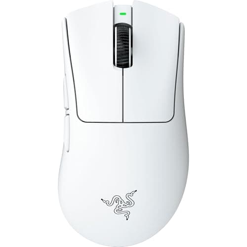 Razer DeathAdder V4 Pro Wireless Gaming Mouse: 57g Lightweight - HyperSpeed Wireless Gen-2 - Optical Scroll Wheel - Optical Switches Gen-4 - Focus Pro 45K Sensor Gen-2 - Up to 150 Hr Battery - White