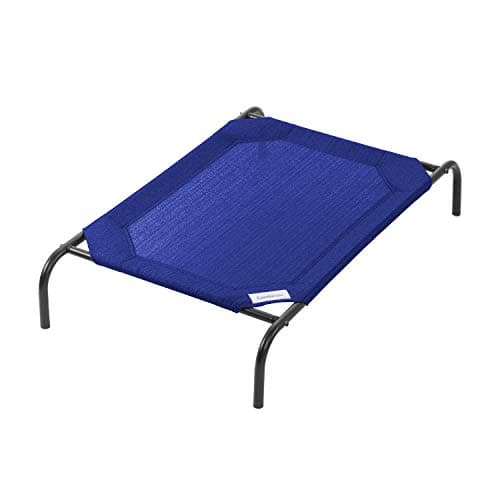 Coolaroo Original Elevated Dog Bed - Breathable Off-The-Ground Pet Bed with Cooling Fabric, Joint Relief & Moisture-Resistant Fabric, 100% Recyclable, Easy Clean, Aquatic Blue, Medium