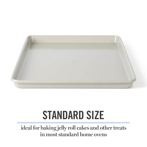 Martha Stewart Gallen 15 x 10 Inch Nonstick Carbon Steel Cookie Sheet – Cool Grey, Durable Bakeware for Even Baking and Easy Cleanup 6