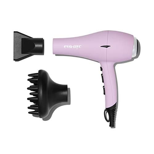 Eva NYC Healthy Heat Pro-Lite Dryer, Styling Hair Dryer, Lightweight Blow Dryer w/Far-Infrared, 2-Speed & 3-Heat Blowdryers for Hair, Hair Dryer with Diffuser & Concentrator, Lavender