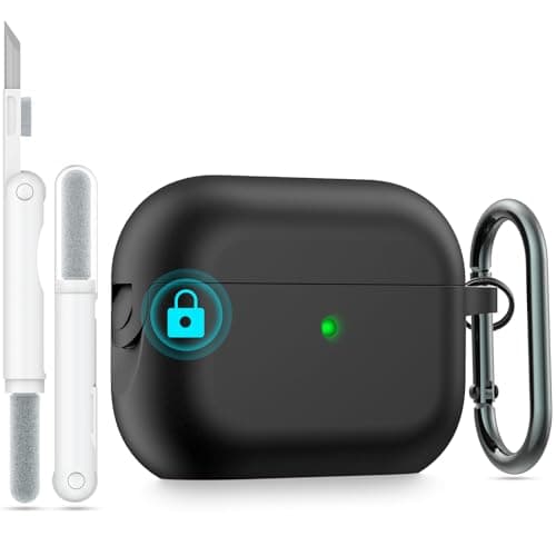 BRG for AirPods Pro (2nd/1st Generation) Case, Soft Silicone Shock-Absorbing Protective Cover with Cleaner Kit & Keychain, Compatible with Apple AirPods Pro Case for Women Men