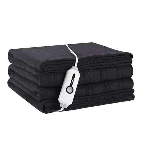 Electric Heated Blanket 72" x 84" Full Size Soft Fleece Heated Blanket, 4 Heating Levels ＆ 10 Hours Auto Off, Faster ＆ Warmer - Dark Grey