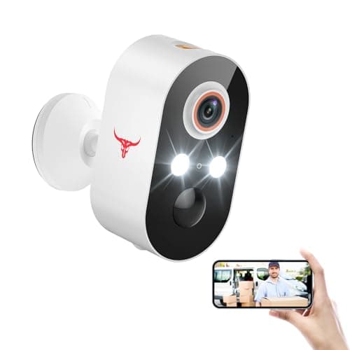 GlowPop 1080p Wireless Security Camera with AI Human Detection, Night Vision, 2-Way Talk, Cloud Storage, 2.4G WiFi Only, Battery Camera for Home Security (2 Spotlights)