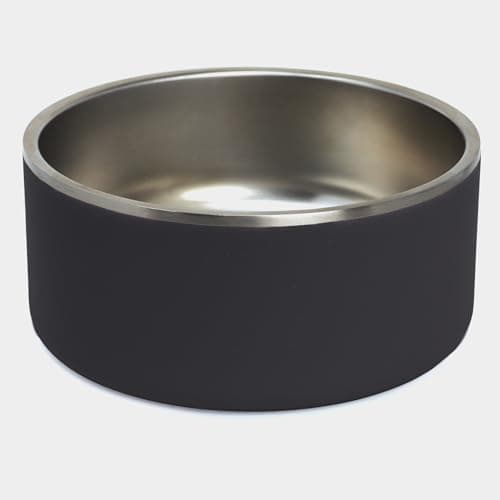Durango Insulated Stainless Steel Dog Bowl with Nonslip Base, 32 oz. (4 Cup Capacity), Midnight Black Color