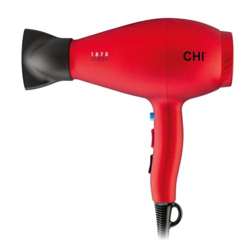 CHI 1875 Series Professional Ionic Hair Dryer with Ceramic Technology, 1875W Fast Drying Blow Dryer, Frizz Reduction & Shine, 3 Heat/2 Speed, Diffuser & Concentrator Attachments