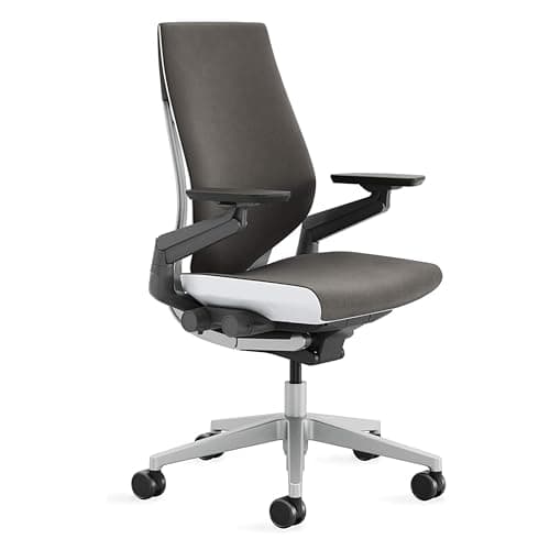 Steelcase Gesture Office Chair - Ergonomic Work Chair with Wheels for Carpet - Comfortable - Intuitive-to-Adjust for Desk - 360-Degree Arms - Graphite Gray Fabric
