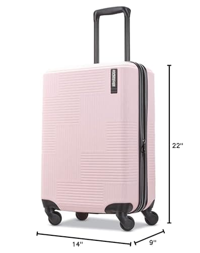 American Tourister Stratum XLT Expandable Hardside Luggage with Spinner Wheels, Pink Blush, Carry-On 21-Inch 9