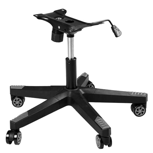 Frassie 28 inch Nylon Gaming Chair Base Replacement with Bottom Plate Stand Cylinder, 5 Casters (Grey)