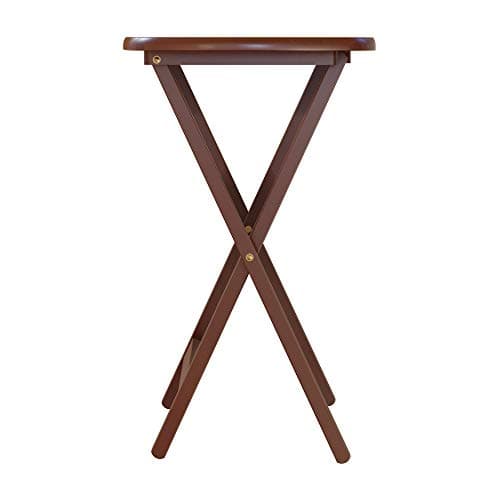 Winsome Lucca Set of 4 Foldable Snack Tables with Storage Rack, Easy to Store Portable Fold Up Table Set for Kitchen, Living Room TV Dining, Crafts, Puzzles, Work From Home 10