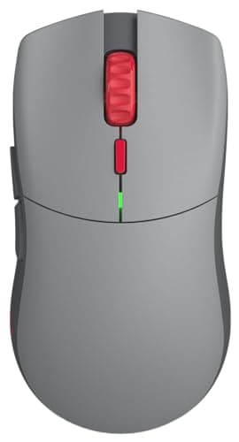 Glorious Forge Series One PRO Wireless Gaming Mouse – Ultra-Light 49g, 6-Button, 19K DPI, Wired/Wireless, 84-Hour Battery, No RGB, Ergonomic Claw Grip (Centauri Red)