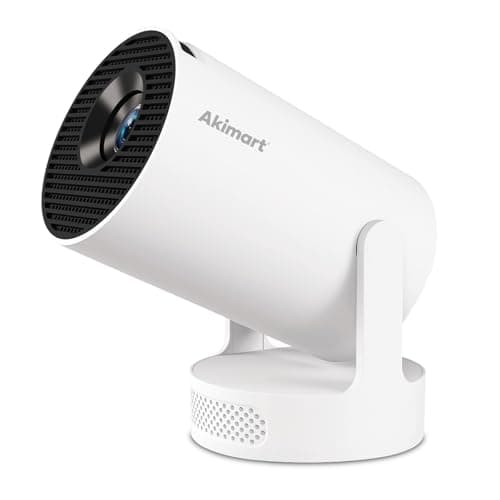 Mini Projector 4K support with Dual-Band WIFI6 5G Wireless 5.4 Bluetooth Android 11, Soundbase Speaker, Auto Vertical Keystone 180°Rotatable Portable Projector for Home Bedroom Outdoor