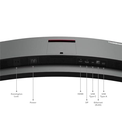 Lenovo ThinkVision T34w-30 34" Class UW-QHD Curved Screen LED Monitor - 21:9 - Raven Black 7