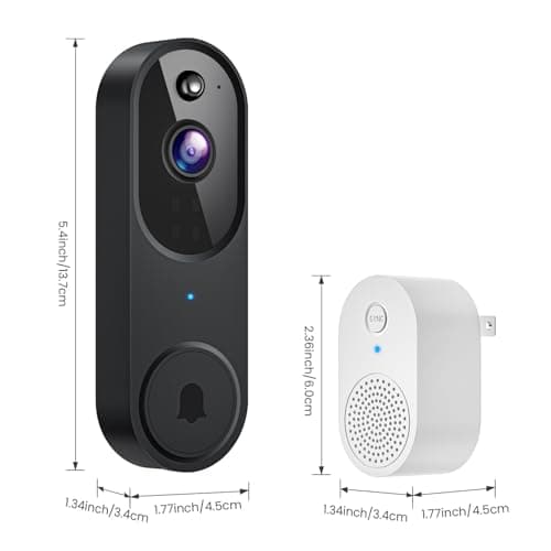 Wireless Wi-Fi Video Doorbell Camera with AI Motion Detection, 2 Way Audio, Night Vision, Cloud Storage, 2.4GHz Wi-Fi Only, Battery Powered 9