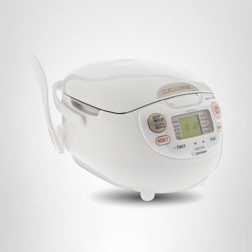Zojirushi NS-ZCC10 5-1/2-Cup Neuro Fuzzy Rice Cooker and Warmer, Premium White 5