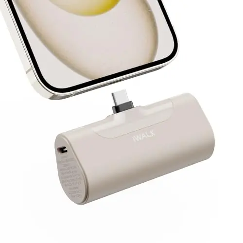 iWALK Portable Charger for iPhone 17/16/15 USB-C Small Power Bank 20W 4,500mAh Fast Charging Battery Pack Compatible with iPhone 15/16/17 Plus/17 Pro/17 Pro Max, Samsung Galaxy S25/S24/S23 Android