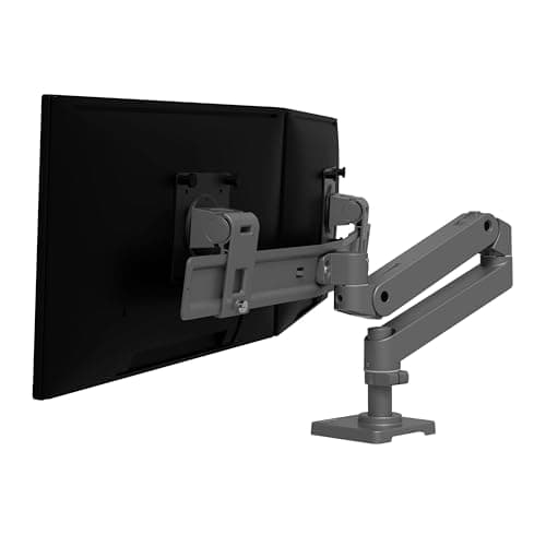 Ergotron – Upgraded LX Pro Premium Dual Direct Monitor Arm, VESA Desk Mount – for 2 Monitors Up to 27 Inches, 9 lbs Each – Dark Grey
