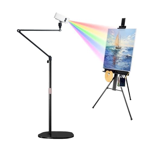 GIKUCNZL Drawing Projector, Art Projector for Tracing, Projector for Drawing, Tracing Drawing Tool Smart Sketcher Projector, Mini Portable Smart Phone Movie Projector with Stand