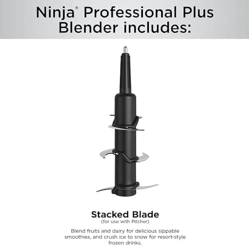 Ninja Professional Plus Blender | Max Power Smoothie Blender, Ice Cream Maker, Frozen Drink Mixer & Margarita Machine | 3 Auto IQ™ Presets, 1400 W, 72oz Total Crushing Pitcher | Dark Grey, BN701 9