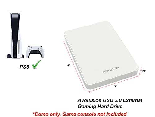 Avolusion HD250U3-Z1-PRO-WH 1TB USB 3.0 Portable External Gaming Hard Drive - White (for PS5 / PS4, Pre-Formatted) 4