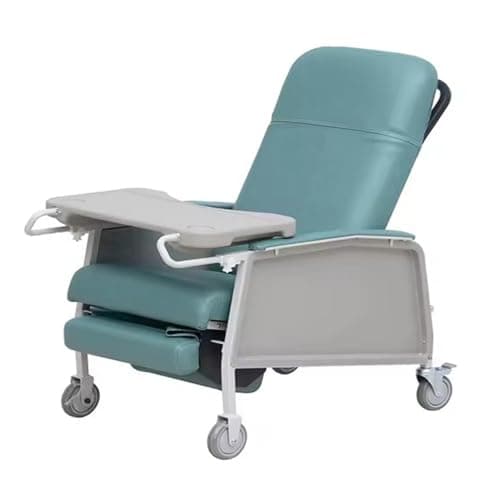 Helsevesen Heavy Duty Bariatric Geri Chair，Clinical Care Geri Chair Recliner, Medical Recliner Chair with Armrests and Tray, Extra Wide Seat, 500 Pound Weight Capacity，Jade