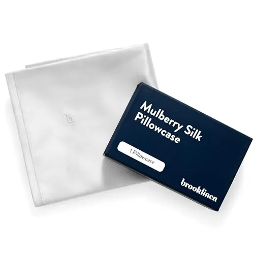 Brooklinen Mulberry Silk Pillowcase – 100% Pure Silk Pillow Case, Soft & Durable, Anti-Friction Comfort, Hight Quality Smooth Texture – Machine Washable & Breathable - Standard Size (Ivory)