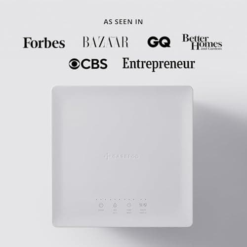 Carepod Cube Plus X50V Stainless Steel Humidifier - Easy to Clean, 3 Mist Level Settings, Auto-Humidity & Auto Shut-Off Feature, One Touch Built-in Sanitization, No Filters, Lasts 32Hrs (1.1Gal/4.2L) 7