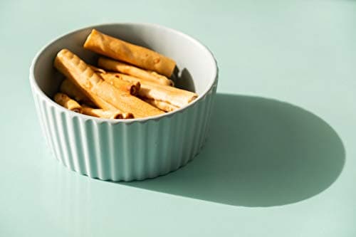 Waggo Ripple Ceramic Dog Bowl for Medium and Large Breeds - Modern with Matte Finish, Heavyweight Durable Pet Food and Water Dish Crock, Dishwasher Safe (Medium, Cloud) 6