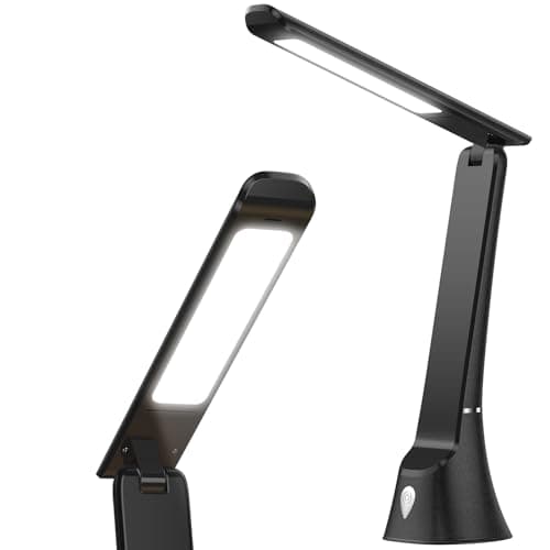 COTLIKE Light Therapy Lamp, 10000 LUX UV-Free LED Sunlight Light, Full Spectrum Mood Light, Touch Control Desk Lamp with Night Light Function Work Office Home -Black