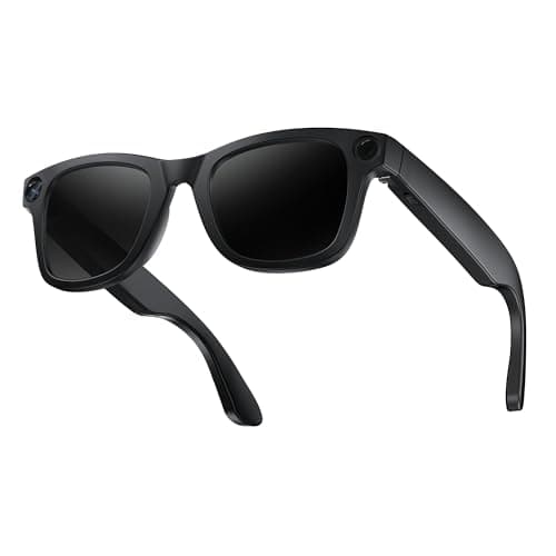 AI Smart Glasses with Camera, 800W HD Camera Glasses, 1080P Video Recording Sunglasses, Real Time Translation, Voice Assistant, Open-Ear Audio for Travel, Meetings & Vlogging