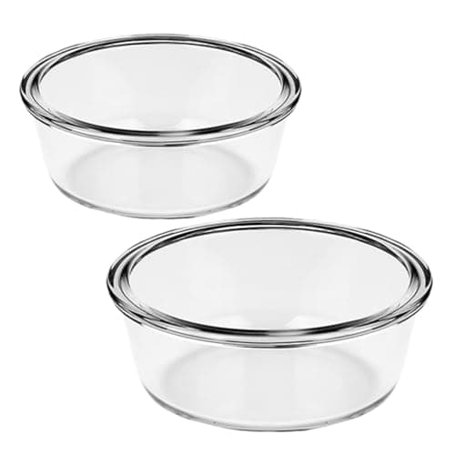 LABRIMP 2pcs High-temperature Resistant Glass Bowl for Air Fryer Baking Serving for Salad Noodles Desserts Food-grade Glass Kitchenware