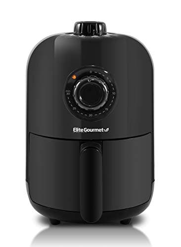 Elite Gourmet EAF1121 Personal 1.1 Qt. Compact Space Saving Electric Hot Air Fryer Oil-Less Healthy Cooker, Timer & Temperature Controls, 1000W