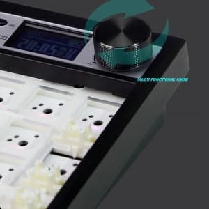 ZUOYA GMK104 Mechanical Keyboard Barebones,VIA Programmable Wireless BT5.0/2.4G/Type-C Gasket Mounted HotSwap Custom Barebones Keyboard Kit Full Size RGB Gaming DIY Key Board with Screen&Knob (White) 7