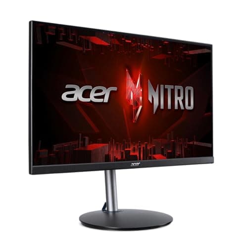 acer Nitro 23.8" Full HD PC IPS Gaming Monitor | AMD FreeSync Premium | 180Hz | Up to 0.5ms | Speakers | sRGB 99% | ErgoStand | VESA Mounting Compliant | 1 x DP 1.2 & 2 x HDMI 2.0 | XFA243Y M3bmiiprx 7